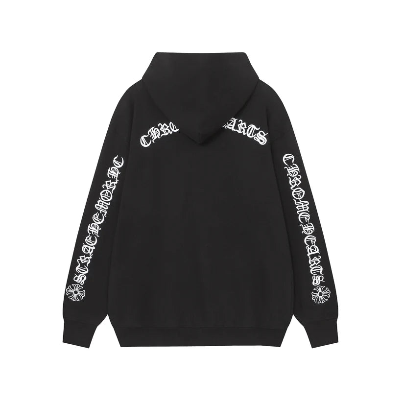 Chrome Hearts Script Logo Classic Zip Up Hoodie 9811