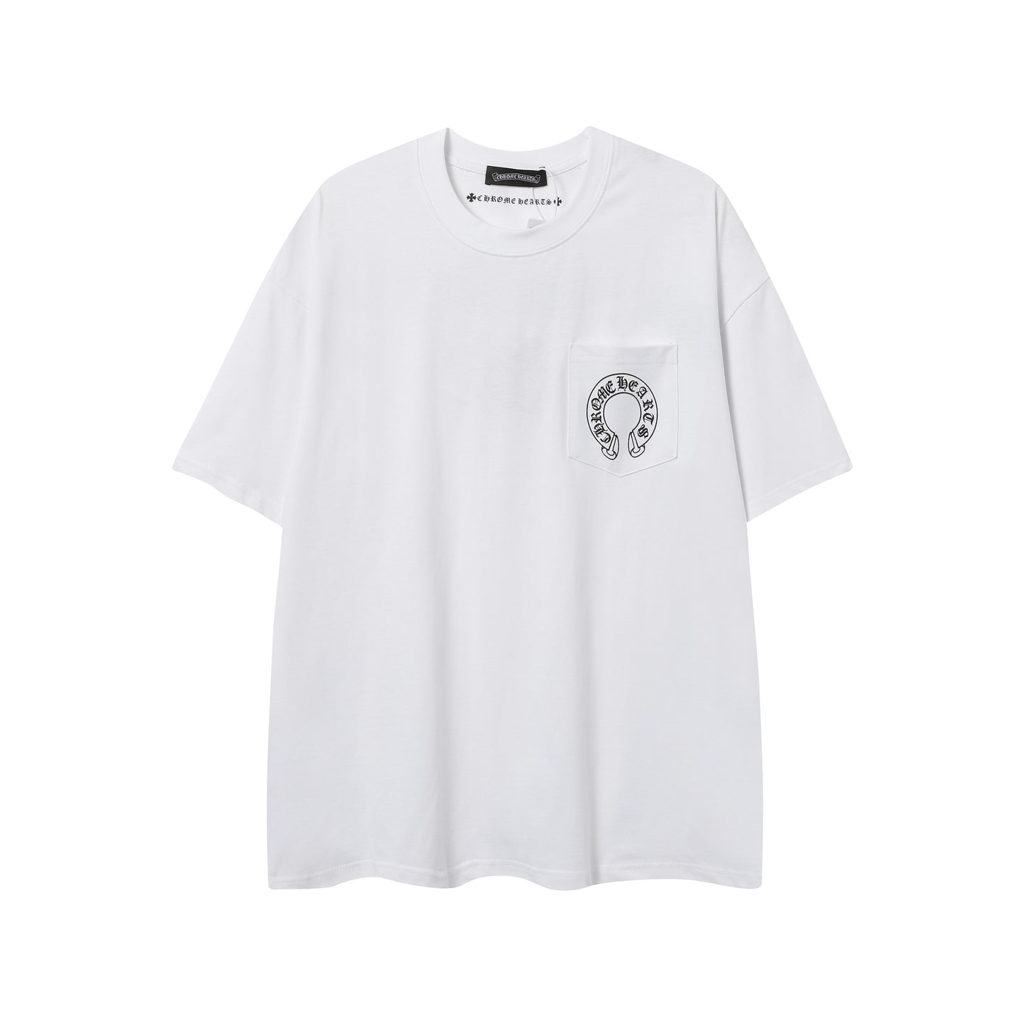 Chrome Hearts Cross & Horseshoe Print Round Neck T-Shirt 2270