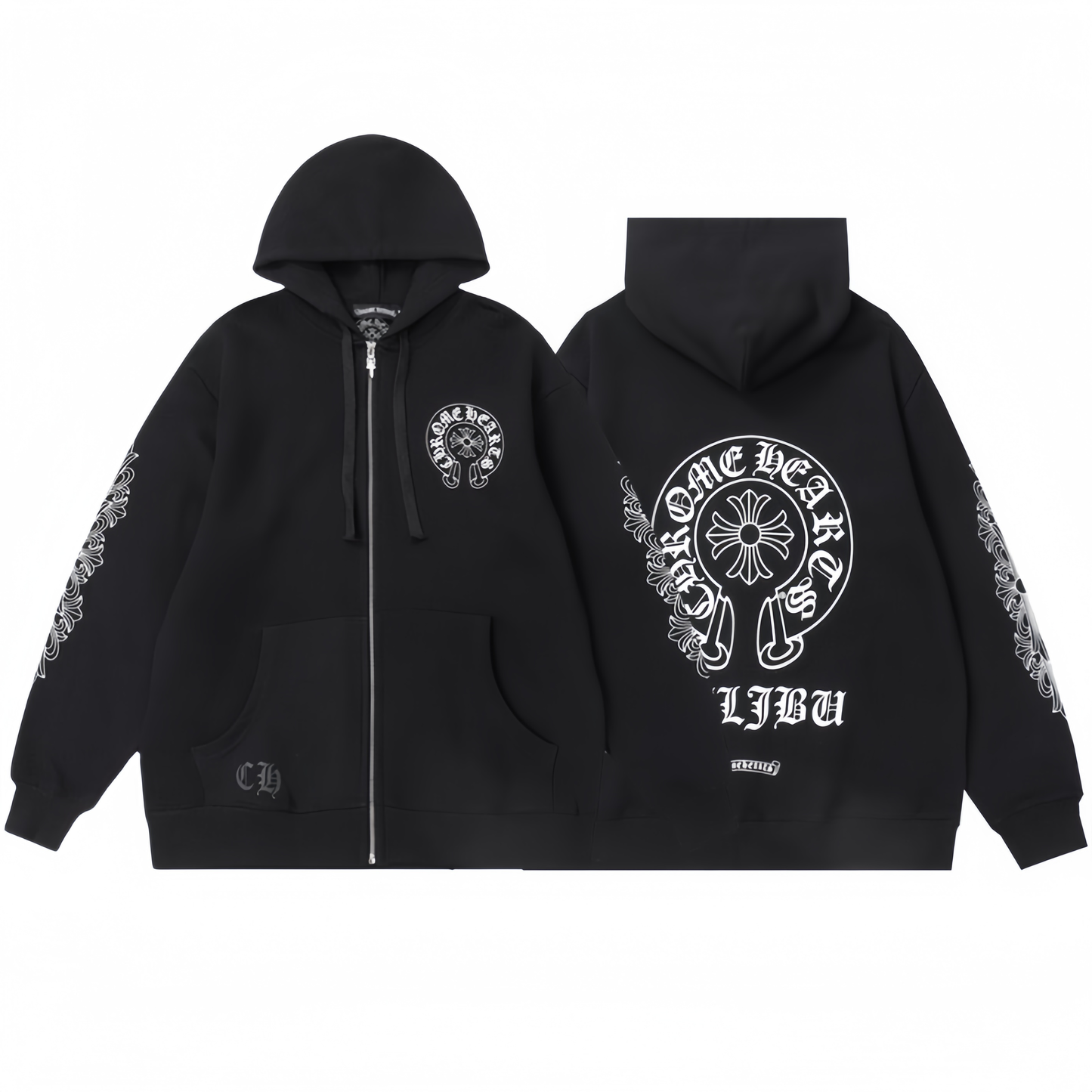 Chrome Hearts New Zip Up Hoodie -8515