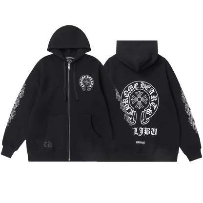 Chrome Hearts New Zip Up Hoodie -8515