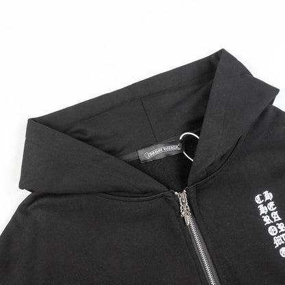Chrome Hearts Script Logo Classic Zip Up Hoodie 9811