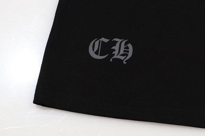 Chrome Hearts Orange Three-Cross Slogan Short Sleeve Tshirt 6129