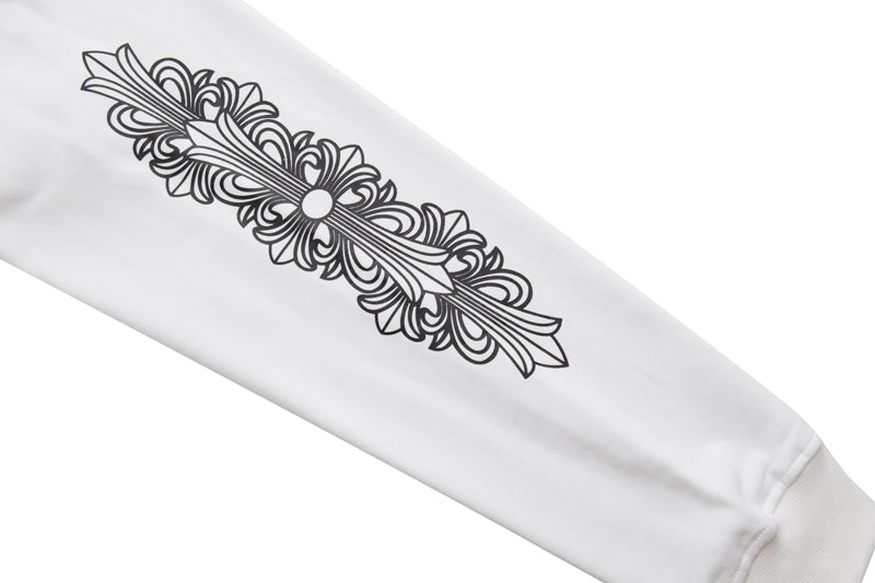 Chrome Hearts Horseshoe Floral Sleeve Zip Up Hoodie 5001