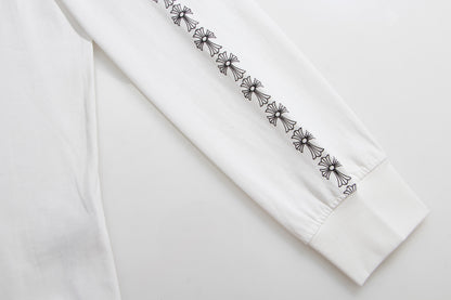 Chrome Hearts Neck Logo Cross Sleeve L/S T-shirt 9010