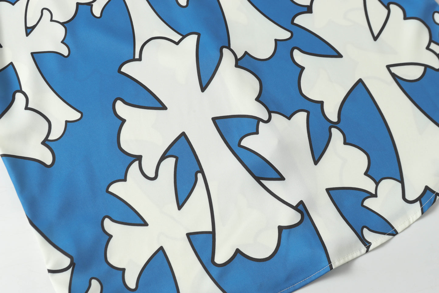 Chrome Hearts Cross short-sleeved casual shirt