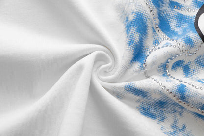 Chrome Hearts Sparkle Cross Artisan Rhinestone T-Shirt 6007