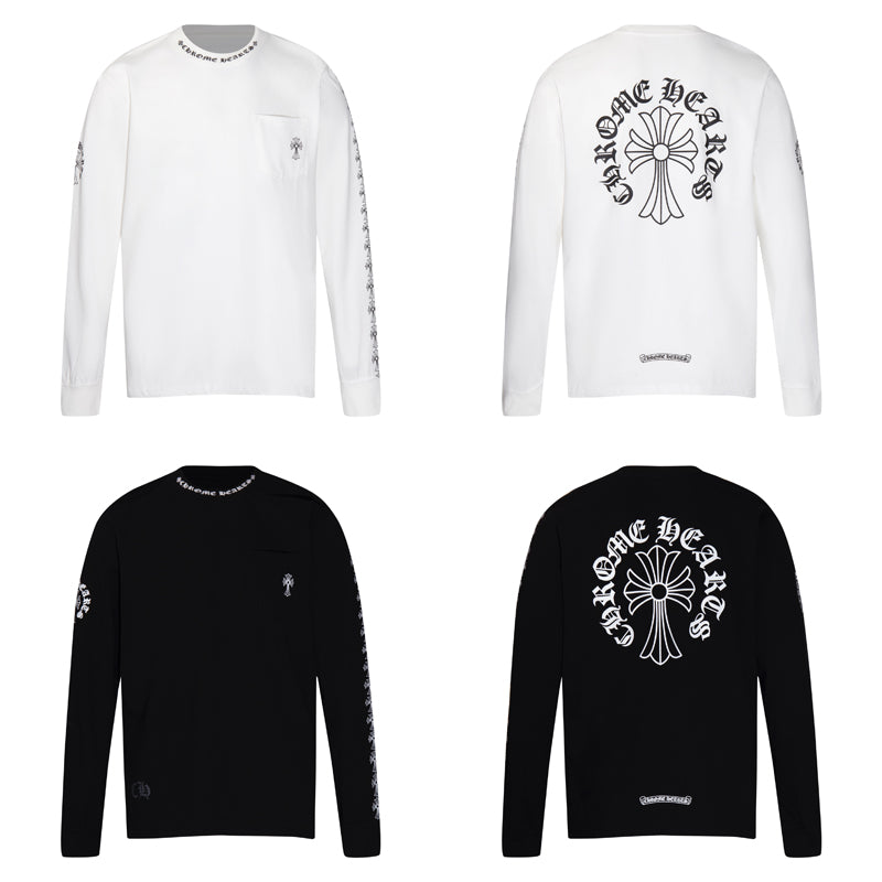Chrome Hearts Neck Logo Cross Sleeve L/S T-shirt 9010