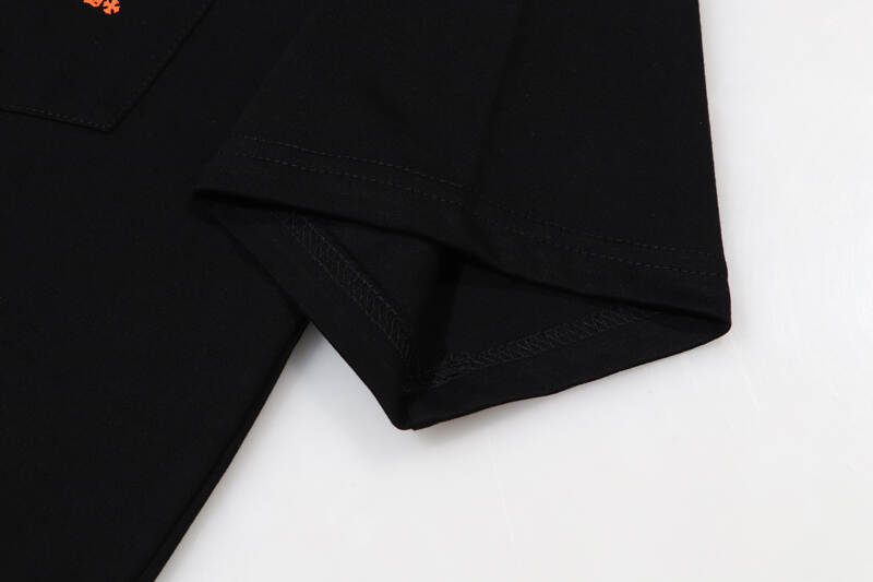 Chrome Hearts Orange Three-Cross Slogan Short Sleeve Tshirt 6129