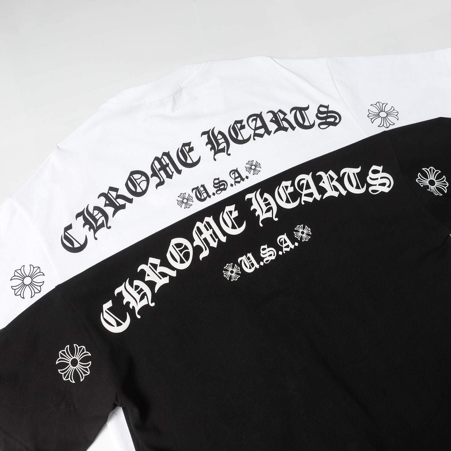 Chrome Hearts Cross & Horseshoe Print Round Neck T-Shirt 2270