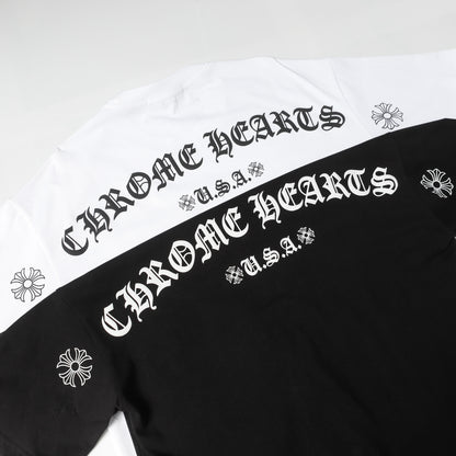 Chrome Hearts Cross & Horseshoe Print Round Neck T-Shirt 2270