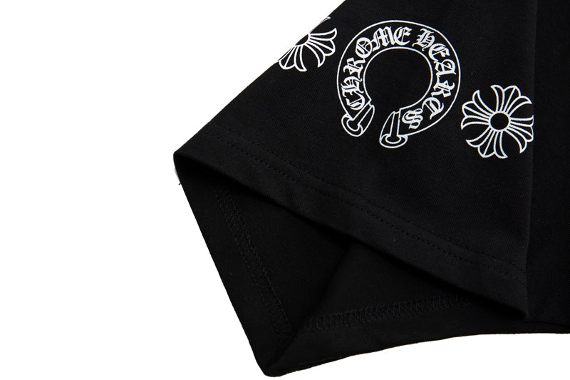 Chrome Hearts Multi-Color Cemetery Cross Short Sleeve T-shirt 6052