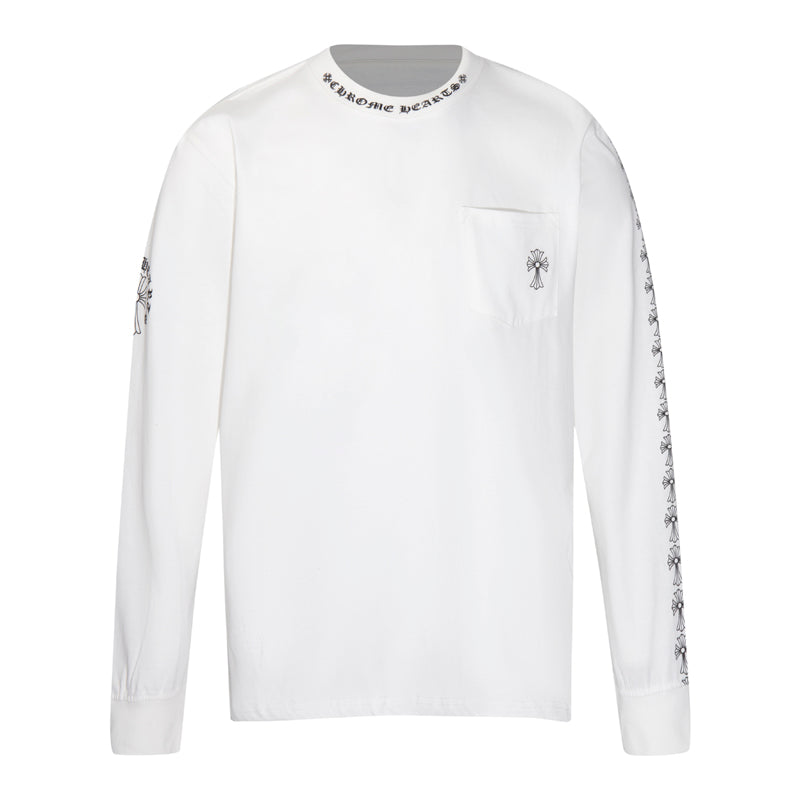 Chrome Hearts Neck Logo Cross Sleeve L/S T-shirt 9010
