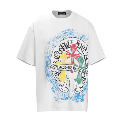 Chrome Hearts Sparkle Cross Artisan Rhinestone T-Shirt 6007