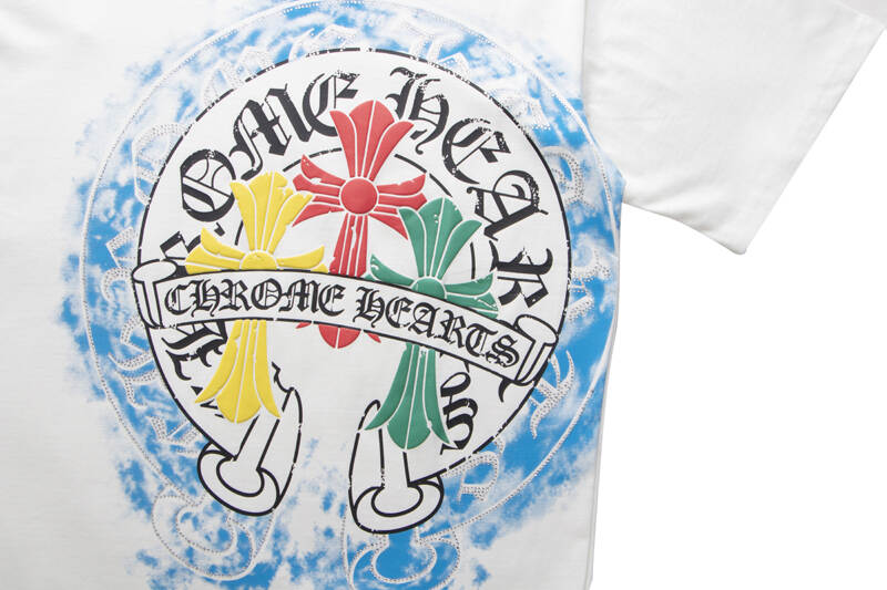 Chrome Hearts Sparkle Cross Artisan Rhinestone T-Shirt 6007