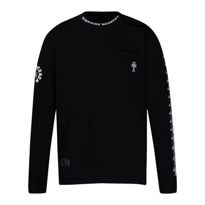 Chrome Hearts Neck Logo Cross Sleeve L/S T-shirt 9010