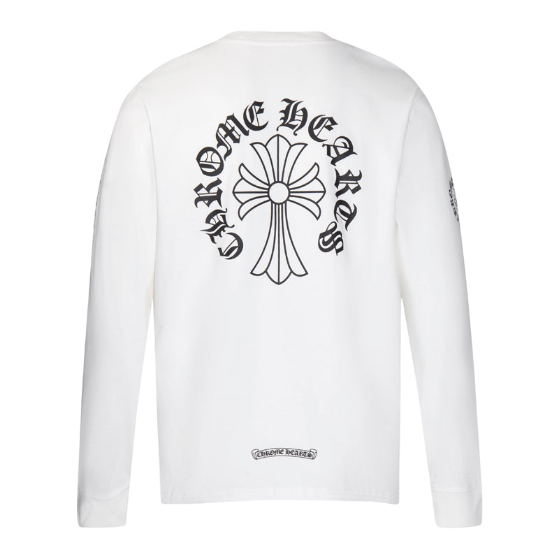 Chrome Hearts Neck Logo Cross Sleeve L/S T-shirt 9010
